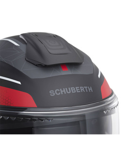 Zestaw: Kask otwarty Schuberth J2 Sigma czarno-szaro-czerwony + dedykowany interkom motocyklowy + Gratisy