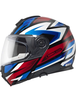 Kask szczękowy Schuberth C5 Zenith czarno-niebiesko-czerwony połysk + Gratisy
