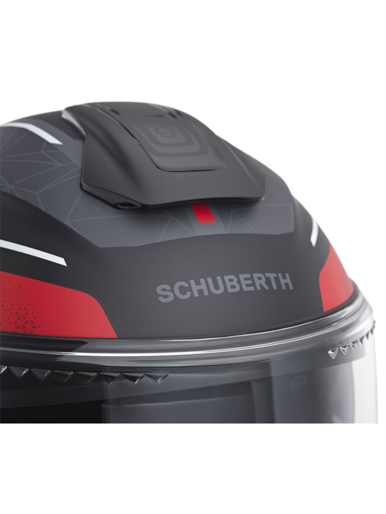 Zestaw: Kask otwarty Schuberth J2 Sigma czarno-szaro-czerwony + dedykowany interkom motocyklowy + Gratisy