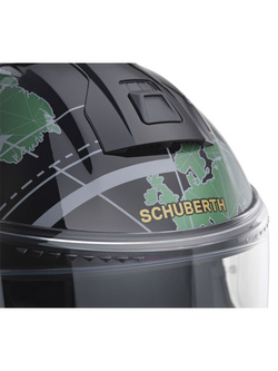 Zestaw: kask szczękowy Schuberth C5 Globe zielono-czarny + dedykowany interkom motocyklowy + Gratisy