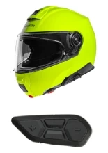 Zestaw: kask szczękowy Schuberth C5 fluo + dedykowany interkom motocyklowy + Gratisy
