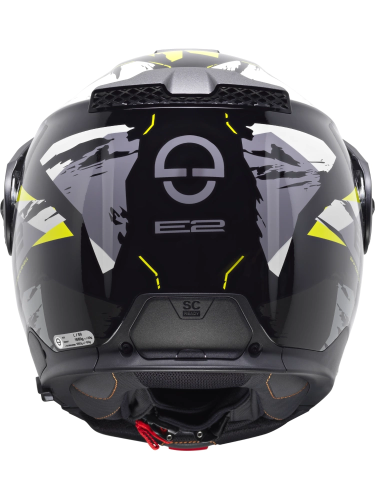 Kask szczękowy Schuberth E2 Trail czarno-szaro-żółty matowy + Gratisy