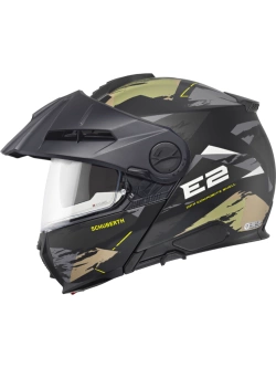 Kask szczękowy Schuberth E2 Trail czarno-zielony połysk + Gratisy