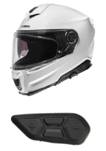 Zestaw: kask integralny Schuberth S3 biały połysk + dedykowany interkom motocyklowy + Gratisy