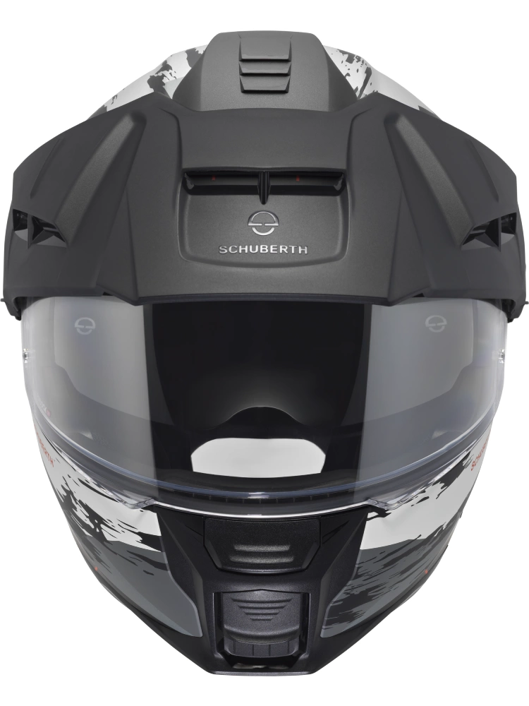 Kask szczękowy Schuberth E2 Trail czarno-szaro-biały matowy + Gratisy