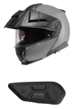 Zestaw: Kask szczękowy Schuberth E2 szary + dedykowany interkom motocyklowy + Gratisy