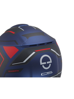Zestaw: kask szczękowy Schuberth C5 Omega niebiesko-czarno-czerwony + dedykowany interkom motocyklowy + Gratisy