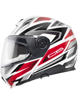 Kask szczękowy Schuberth C5 Zenith biało-czarno-czerwony połysk + Gratisy