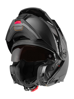 Zestaw: kask szczękowy Schuberth E2 czarny matowy + dedykowany interkom motocyklowy + Gratisy