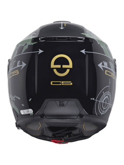 Zestaw: kask szczękowy Schuberth C5 Globe zielono-czarny + dedykowany interkom motocyklowy + Gratisy