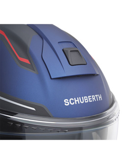 Zestaw: kask szczękowy Schuberth C5 Omega niebiesko-czarno-czerwony + dedykowany interkom motocyklowy + Gratisy