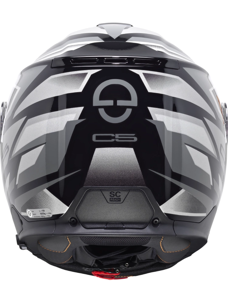Zestaw: Kask szczękowy Schuberth C5 Zenith czarno-szary połysk + dedykowany interkom motocyklowy + Gratisy