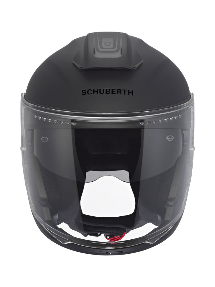 Zestaw: Kask otwarty Schuberth J2 czarny matowy + dedykowany interkom motocyklowy + Gratisy