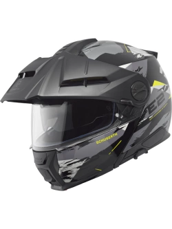 Kask szczękowy Schuberth E2 Trail czarno-szaro-żółty matowy + Gratisy