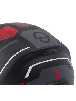 Zestaw: Kask otwarty Schuberth J2 Sigma czarno-szaro-czerwony + dedykowany interkom motocyklowy + Gratisy