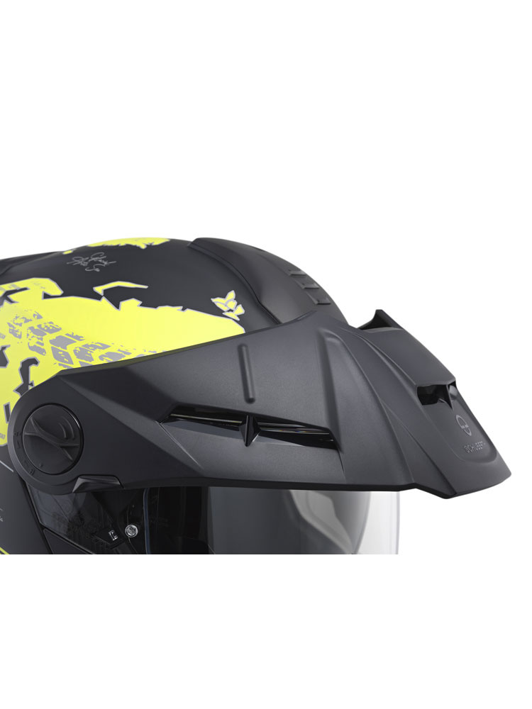 Zestaw: kask szczękowy Schuberth E2 Atlas czarno-zółty + dedykowany interkom motocyklowy + Gratisy