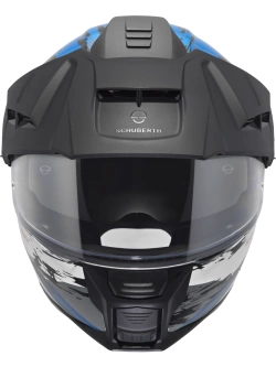 Kask szczękowy Schuberth E2 Trail czarno-biało-niebieski matowy + Gratisy