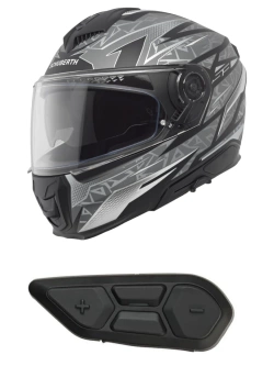 Zestaw: Kask integralny Schuberth S3 Thunder czarno-szary matowy + dedykowany interkom motocyklowy + Gratisy
