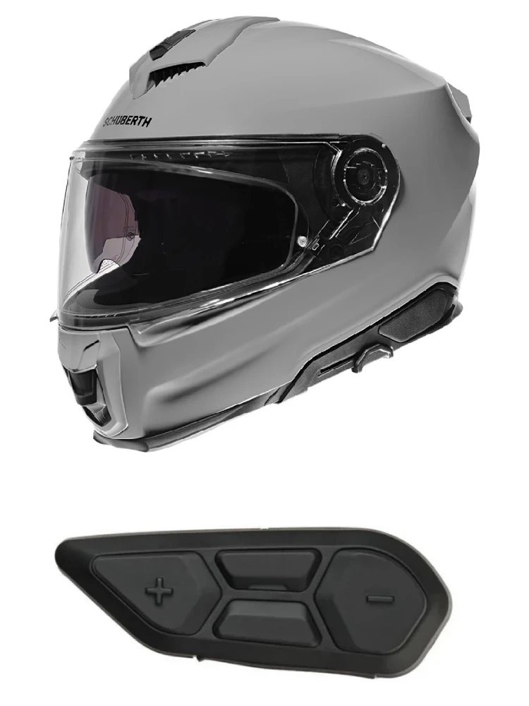 Zestaw: kask integralny Schuberth S3 szary + dedykowany interkom motocyklowy + Gratisy