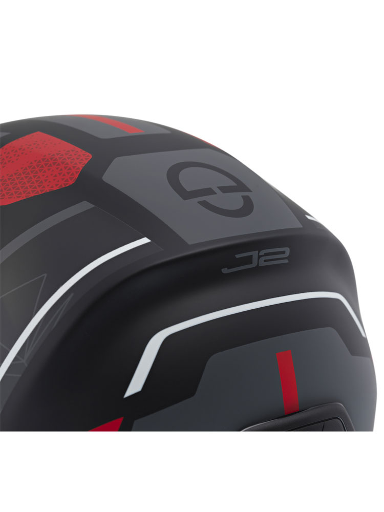 Zestaw: Kask otwarty Schuberth J2 Sigma czarno-szaro-czerwony + dedykowany interkom motocyklowy + Gratisy