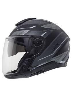 Zestaw: Kask otwarty Schuberth J2 Sigma czarno-szary + dedykowany interkom motocyklowy + Gratisy