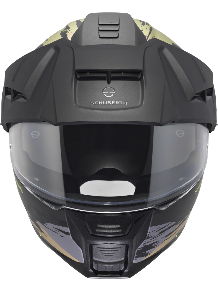 Kask szczękowy Schuberth E2 Trail czarno-zielony połysk + Gratisy