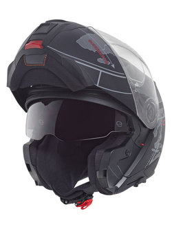 Zestaw: kask szczękowy Schuberth C5 Globe czarno-szary + dedykowany interkom motocyklowy + Gratisy